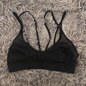 Black lululemon Mesh Strappy Workout Bra